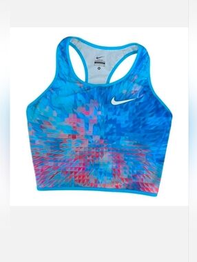 Nike Women's Blue and Pink Sports Bra S